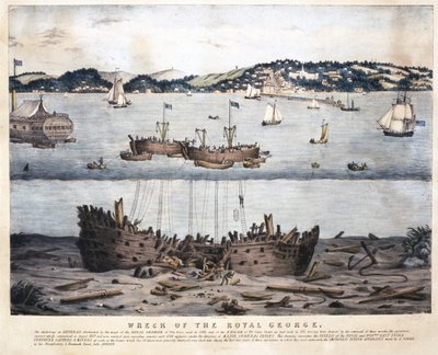 The Wreck of the Royal George, 1845 by English School